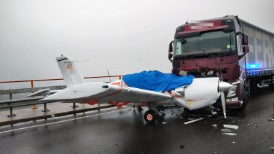 Accident rutier între un camion și un avion ultraușor pe A62, în Germania