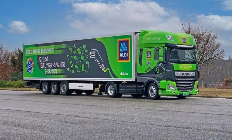 Aldi folosește 5 camioane electrice în Budapesta