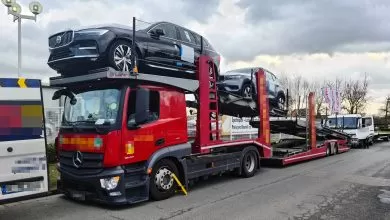 Un transportor auto cu tahograful manipulat blocat de poliția din Germania
