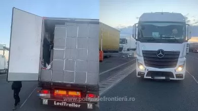 37 de imigranți ascunși într-un camion cu polistiren, descoperiți la Nădlac