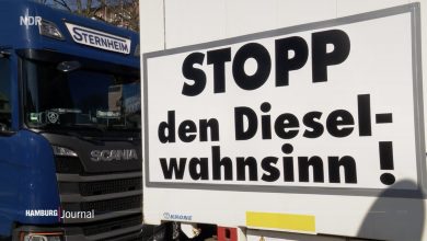Prețurile la carburanți au scos în stradă aprox. 250 de camioane în Hamburg