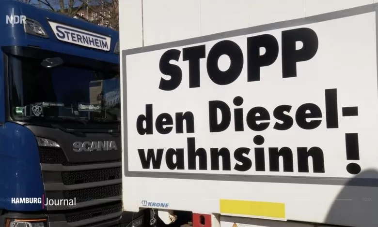 Prețurile la carburanți au scos în stradă aprox. 250 de camioane în Hamburg