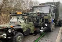 Cinci vehicule militare olandeze, dintr-un convoi Patriot, implicate într-un carambol, în Cehia