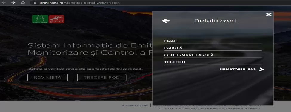 Cum puteți achiziționa rovinieta prin intermediul site-ului CNAIR 6 Cum puteți achiziționa rovinieta prin intermediul site-ului CNAIR