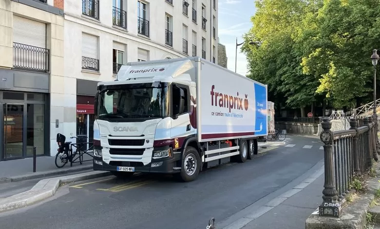 Franprix operează primul camion electric Scania cu baterii din Franța 1 Franprix operează primul camion electric cu baterii Scania din Franța