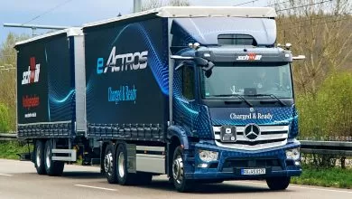 Mercedes-Benz eActros, folosit într-o combinație de 40 de tone