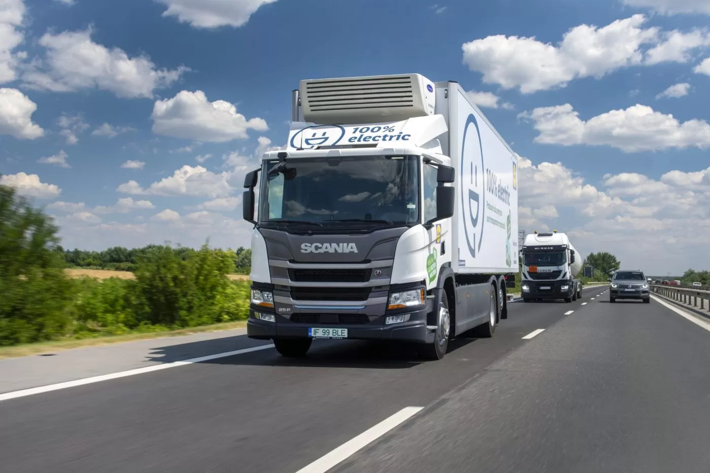 Test cu Scania 25 P, primul camion electric greu din România