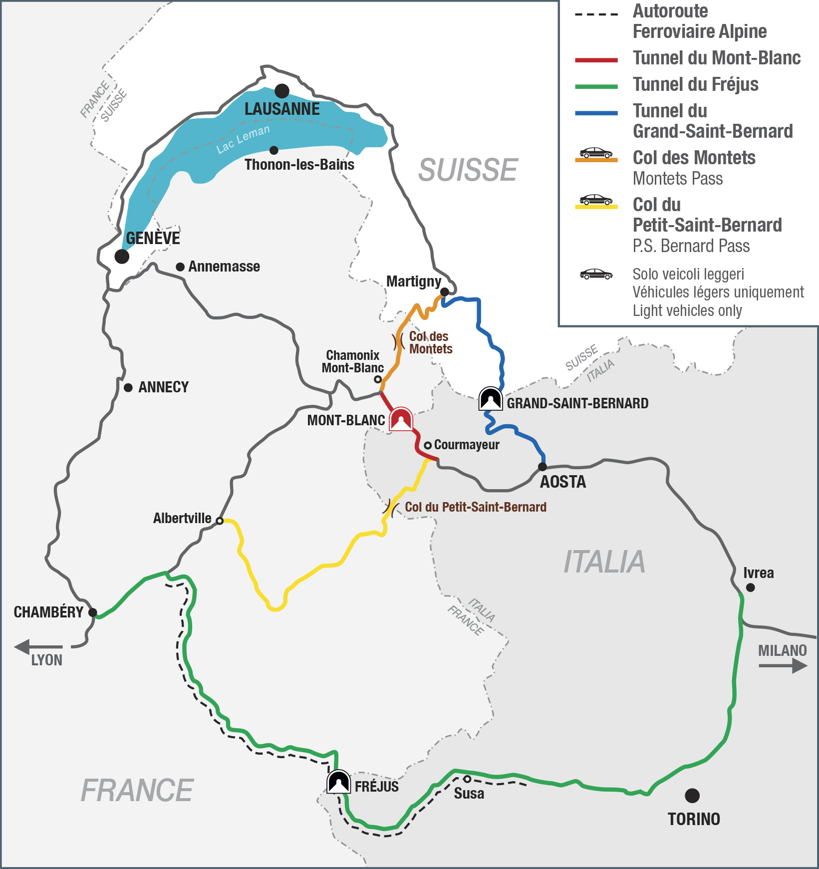 Tunelul Mont-Blanc va fi închis complet traficului în perioada 17 octombrie - 7 noiembrie