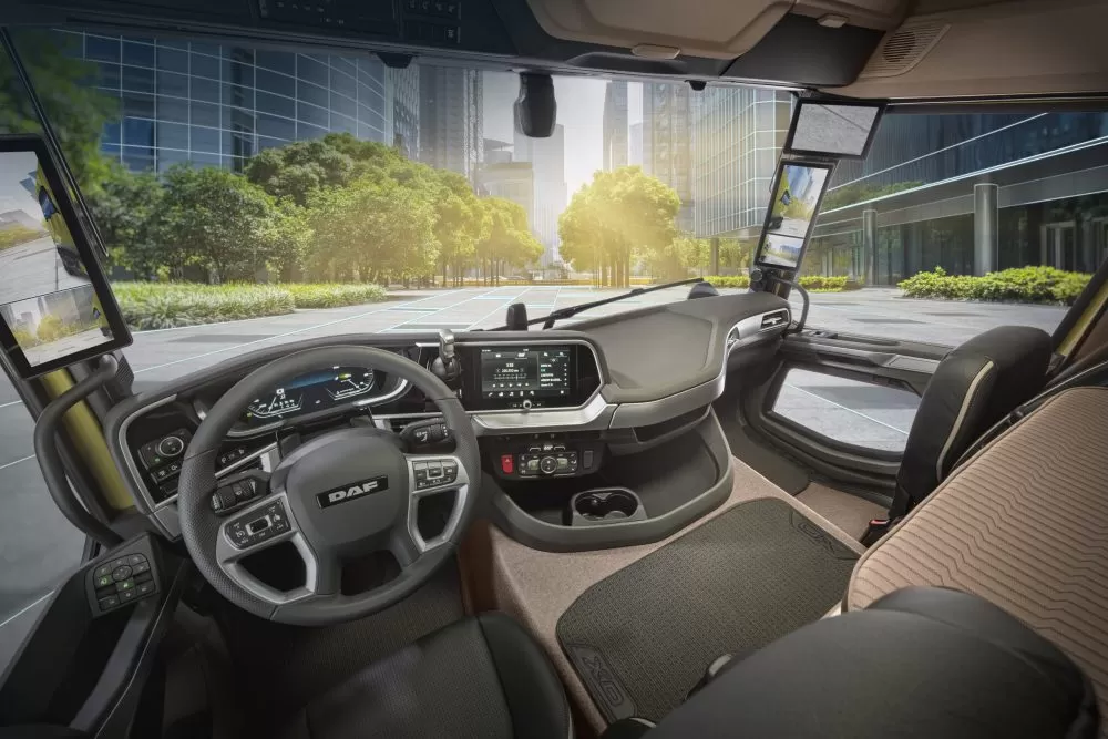 41 DAF XD Interior Kerb View Window and Folded Seat scaled e1666689482936