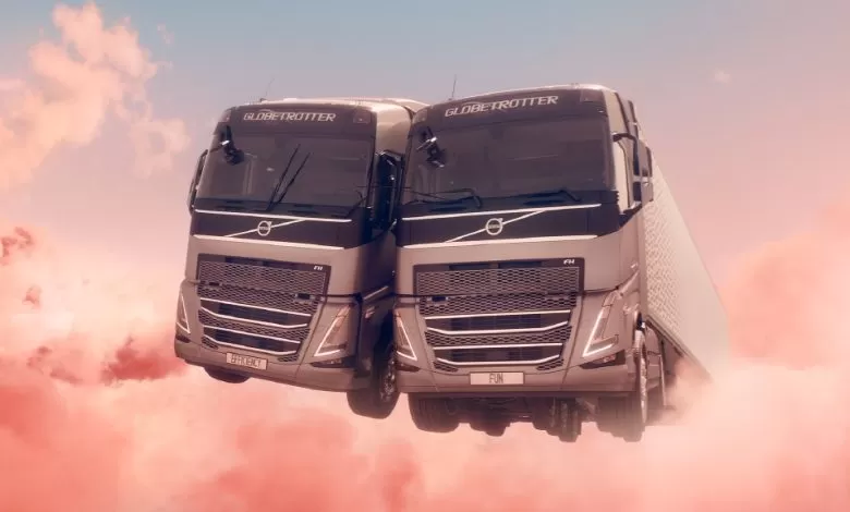 Poveste de dragoste între două camioane, în cel mai nou film Volvo
