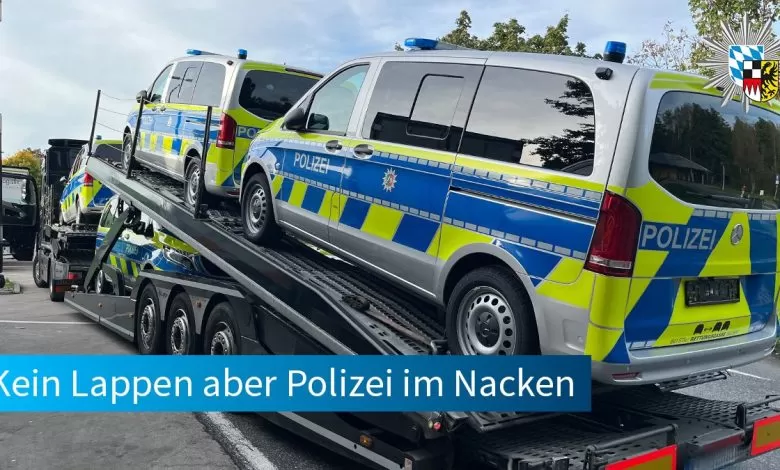 Culmea tupeului? Un șofer transporta mașini de poliție fără permis C+E