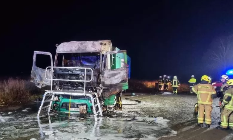 Germania: Un camion a ars din cauza unei butelii de gătit