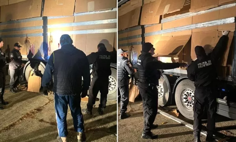 Țigări de contrabandă în valoare de 1,5 milioane de euro confiscate de Poliția de Frontieră Română