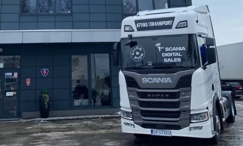 A fost livrat primul camion Scania comandat online