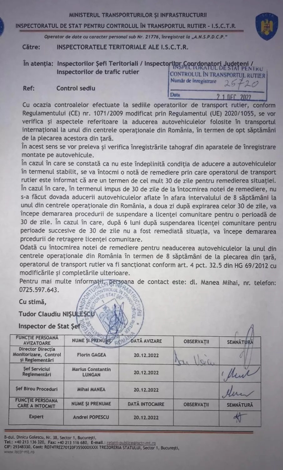 ISCTR începe controalele pentru întoarcerea camioanelor în țară la 8 săptămâni 3 ISCTR începe controalele pentru întoarcerea camioanelor în țară la 8 săptămâni