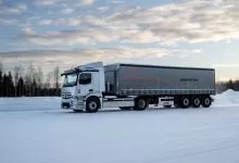 Autotractorul eActros, călătorie de 3.000 km între Cercul Polar și Stuttgart 9 Autotractorul eActros, călătorie de 3.000 km între Cercul Polar și Stuttgart