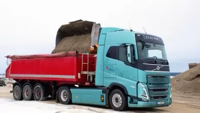 Volvo FH Electric testat în transport de nisip