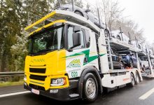 Primul transportor de mașini electric Scania intră în operare