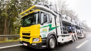 Primul transportor de mașini electric Scania intră în operare