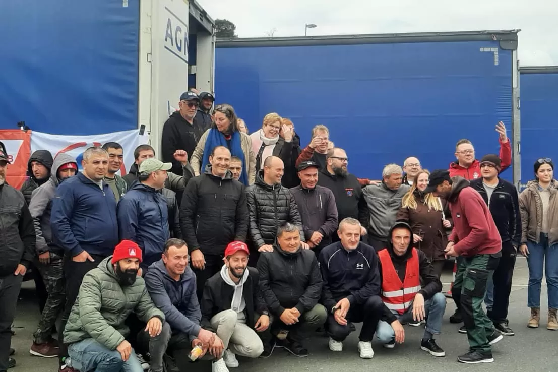 soferii georgieni si uzbeci grevisti