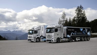 Tur în munții Alpi cu camioane cu baterii și hidrogen