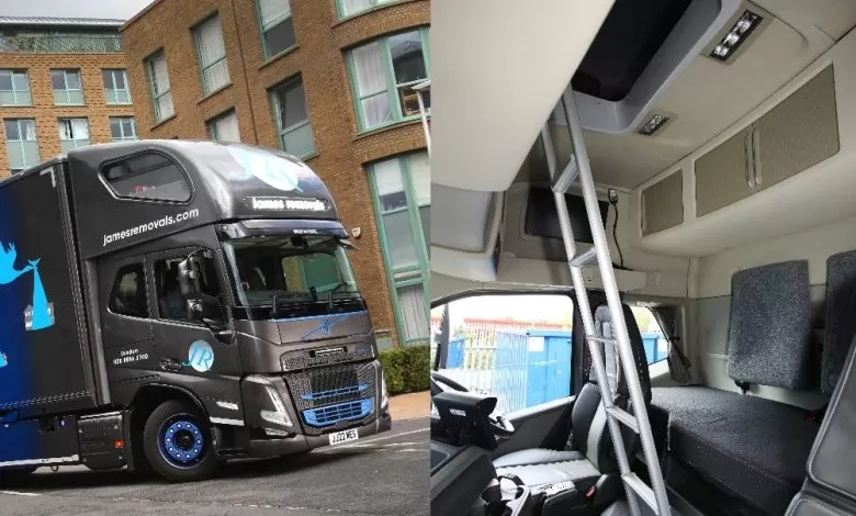 Camion Volvo cu 3 paturi: unul în cabină și două deasupra 1 Camion Volvo cu 3 paturi: unul în cabină și două deasupra