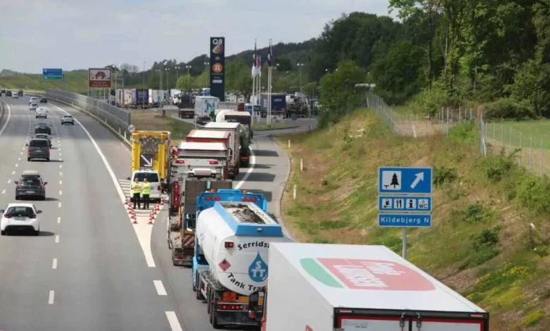 Danemarca: Amplu control al camioanelor pe autostrada Funen 1 Danemarca: Amplu control al camioanelor pe autostrada Funen