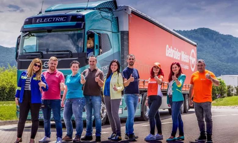Gebrüder Weiss România a testat în premieră un camion electric
