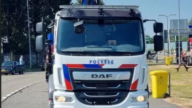 Olanda: Patrulă de poliție într-un camion marcat