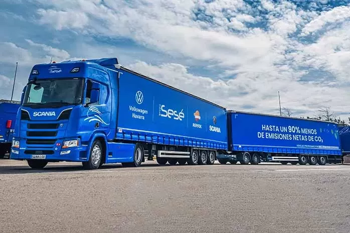 Primul Duo Trailer care utilizează combustibil regenerabil din Spania