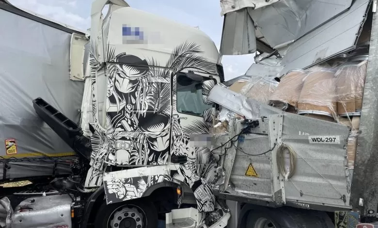 accident trei camioane a3 germania 2