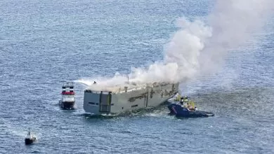 Nava "Fremantle Highway" a fost adusă în portul Eemshaven