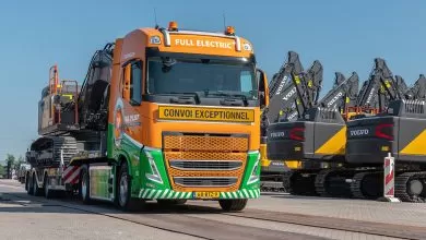 Volvo FH Electric utilizat în transportul agabaritic