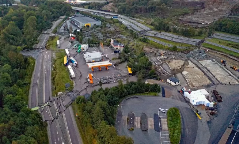 Suedia: Alunecare de teren pe autostrada E6 în Stenungsund