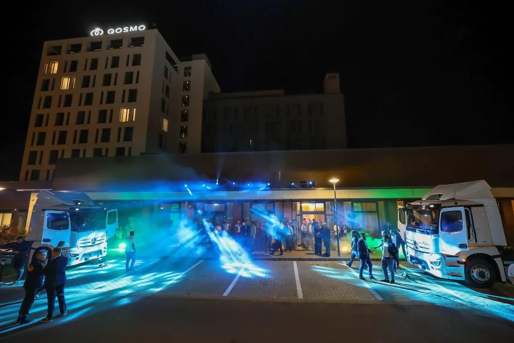 Teste cu camioane electrice eActros 300/400, la Brașov