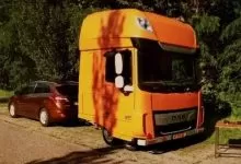 Cabină DAF XF Super Space transformată în rulotă