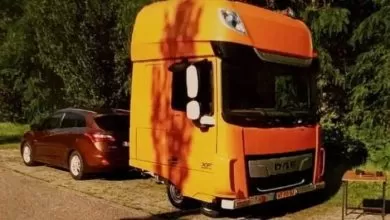 Cabină DAF XF Super Space transformată în rulotă