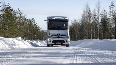 eActros iarna: cum se comportă camionul electric la frig