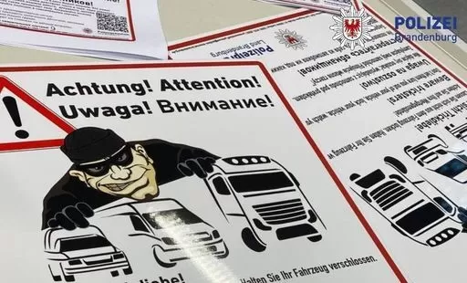 Germania: Val de furturi din cabinele camioanelor. Poliția împarte pliante 1 Germania: Val de furturi din cabinele camioanelor. Poliția împarte pliante
