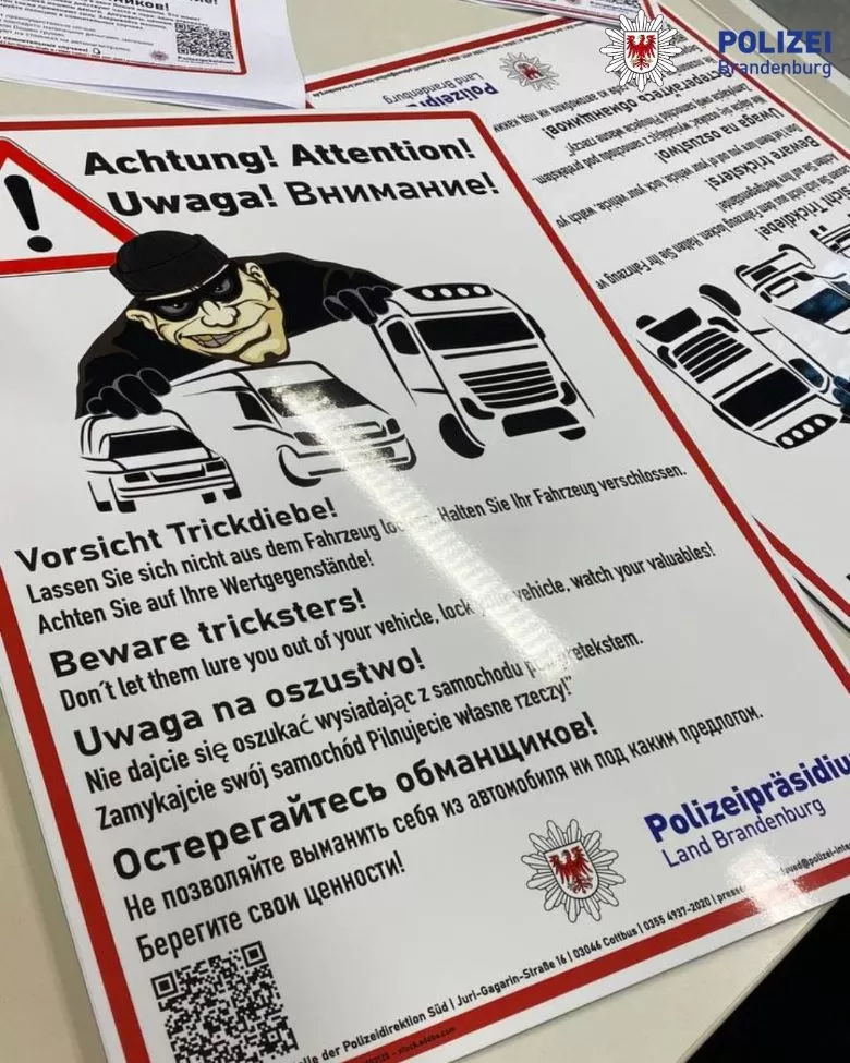 Germania: Val de furturi din cabinele camioanelor. Poliția împarte pliante 3 Germania: Val de furturi din cabinele camioanelor. Poliția împarte pliante