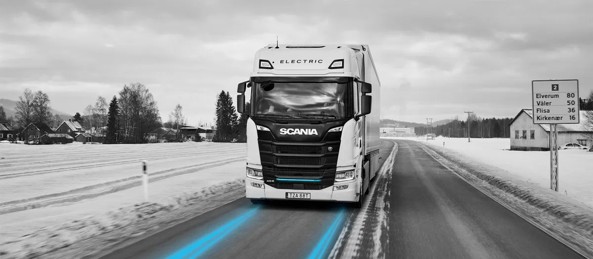 550 km cu un camion electric Scania, la temperaturi negative