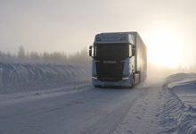 550 km cu un camion electric Scania, la temperaturi negative