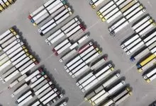 Parcarea Ashford din Kent, transformată în parc de încărcare pentru camioane electrice