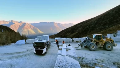 Ce consum are un camion electric utilizat în transportul de marmură?