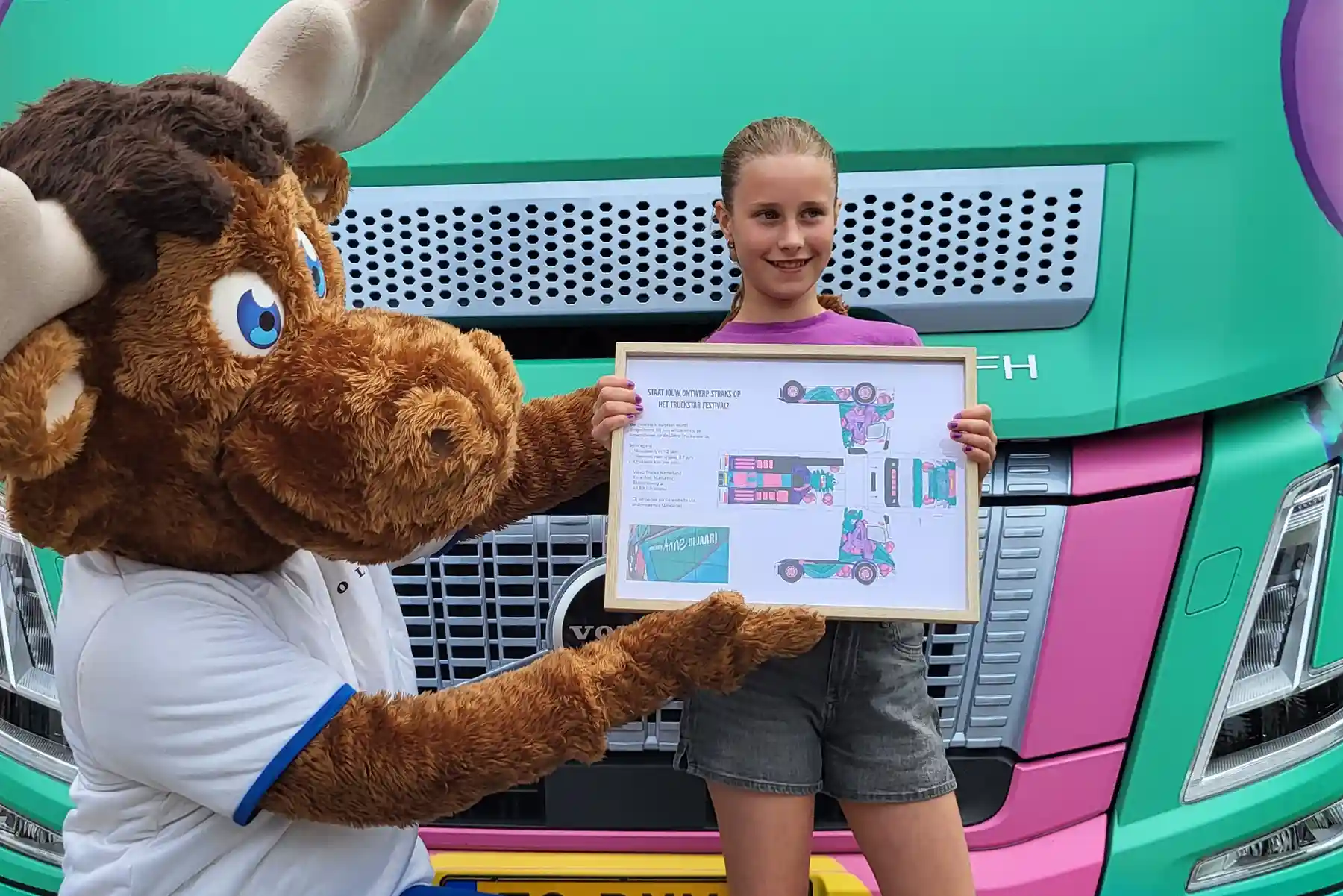 Volvo FH Aero I-Save XXL personalizat de o fetiță de 11 ani, vedeta Truckstar Festival 2025