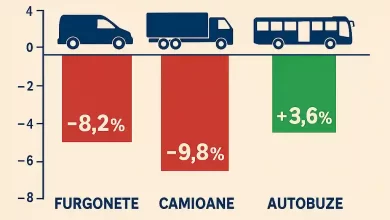 Piața vehiculelor comerciale din UE în declin în primele 9 luni din 2025