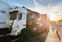 Accident rutier cu trei camioane pe A2, în Germania