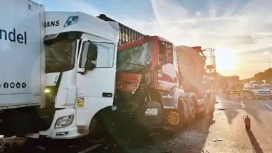 Accident rutier cu trei camioane pe A2, în Germania 3 Accident rutier cu trei camioane pe A2, în Germania