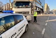 Camioanele fără autorizație de tranzit în București, amendate masiv