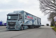 Capul tractor electric MAN eTGS Ultra testat pe ruta Paris-Berlin